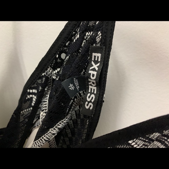 Express top. White with black lace. - Picture 3 of 3